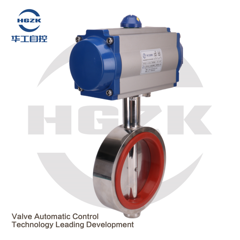PDV-3PPFX Pneumatic Sanitary Silicone Wafer Butterfly Valve
