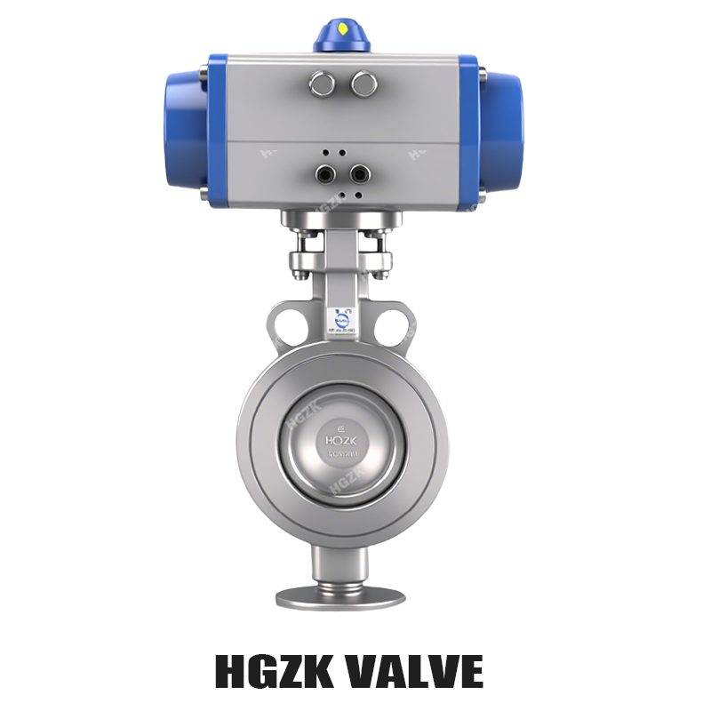 PDV-3PPH Pneumatic Stainless Steel High Performance Butterfly Valve