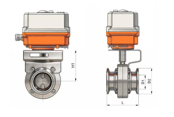 Sanitary Clamp-End Butterfly Valve