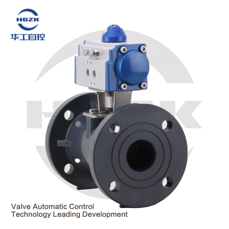 PQV FRPP Pneumatic Flange Ball Valve