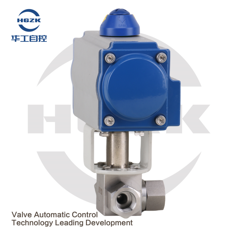 P3QV-1PPL Pneumatic High Pressure Three-Way Internal Threaded Ball Valve