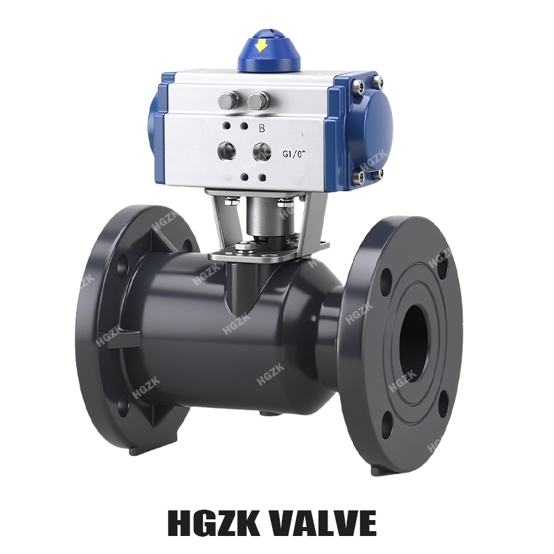PQV FRPP Pneumatic Flange Ball Valve