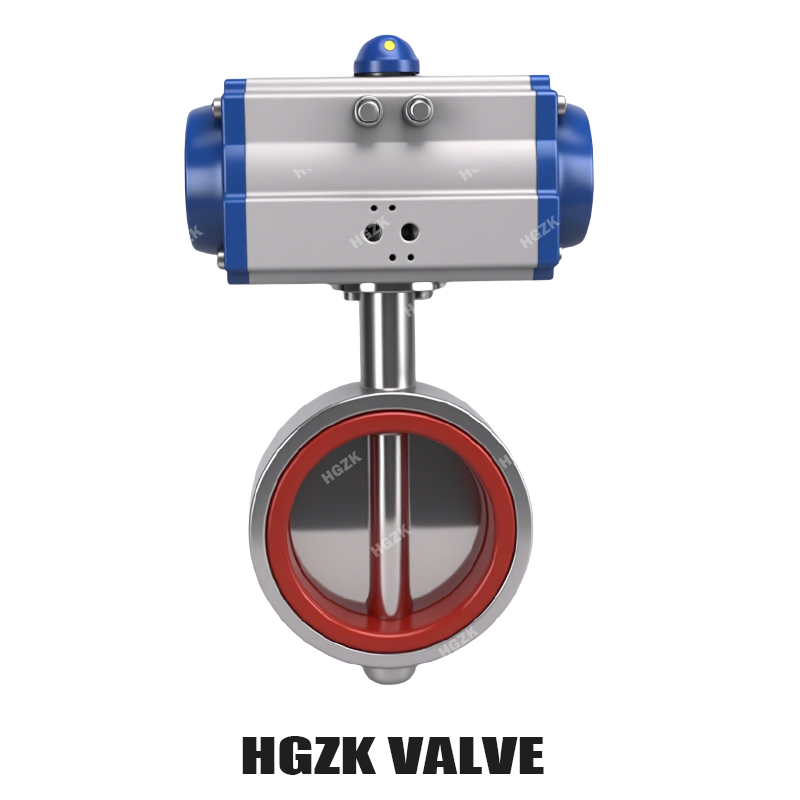 PDV-3PPFX Pneumatic Sanitary Silicone Wafer Butterfly Valve