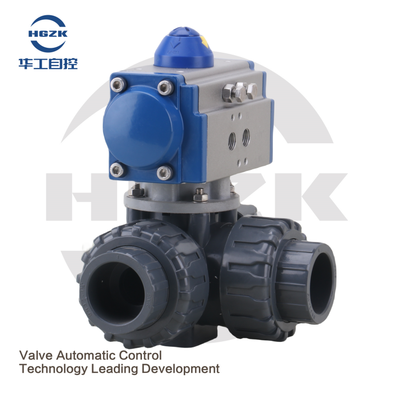 P3QV-8UUX Pneumatic Three-way Plastic Internal Thread Ball Valve