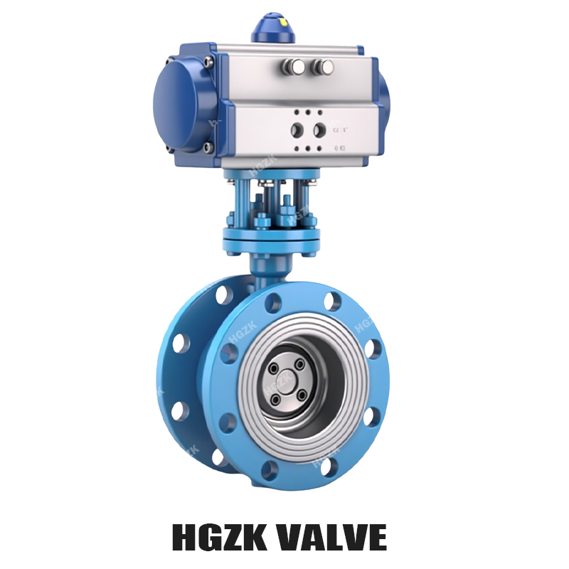 PDV-2QPH Pneumatic Wafer Type Three-Eccentric Center Butterfly Valve