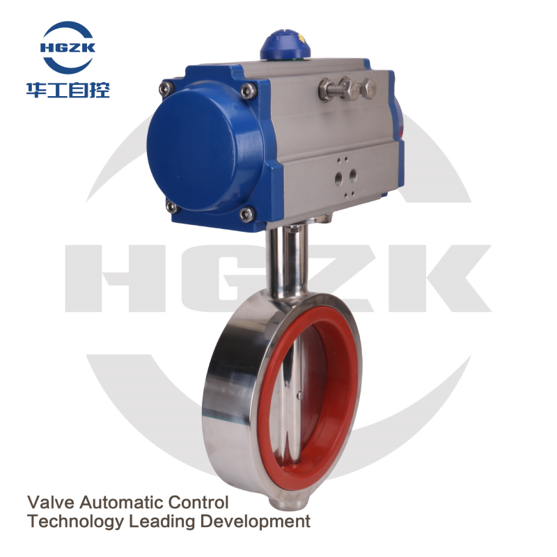 PDV-3PPFX Pneumatic Sanitary Silicone Wafer Butterfly Valve