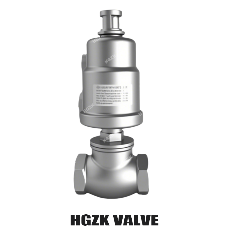 Pneumatic Angle Seat Valve All Steel Head