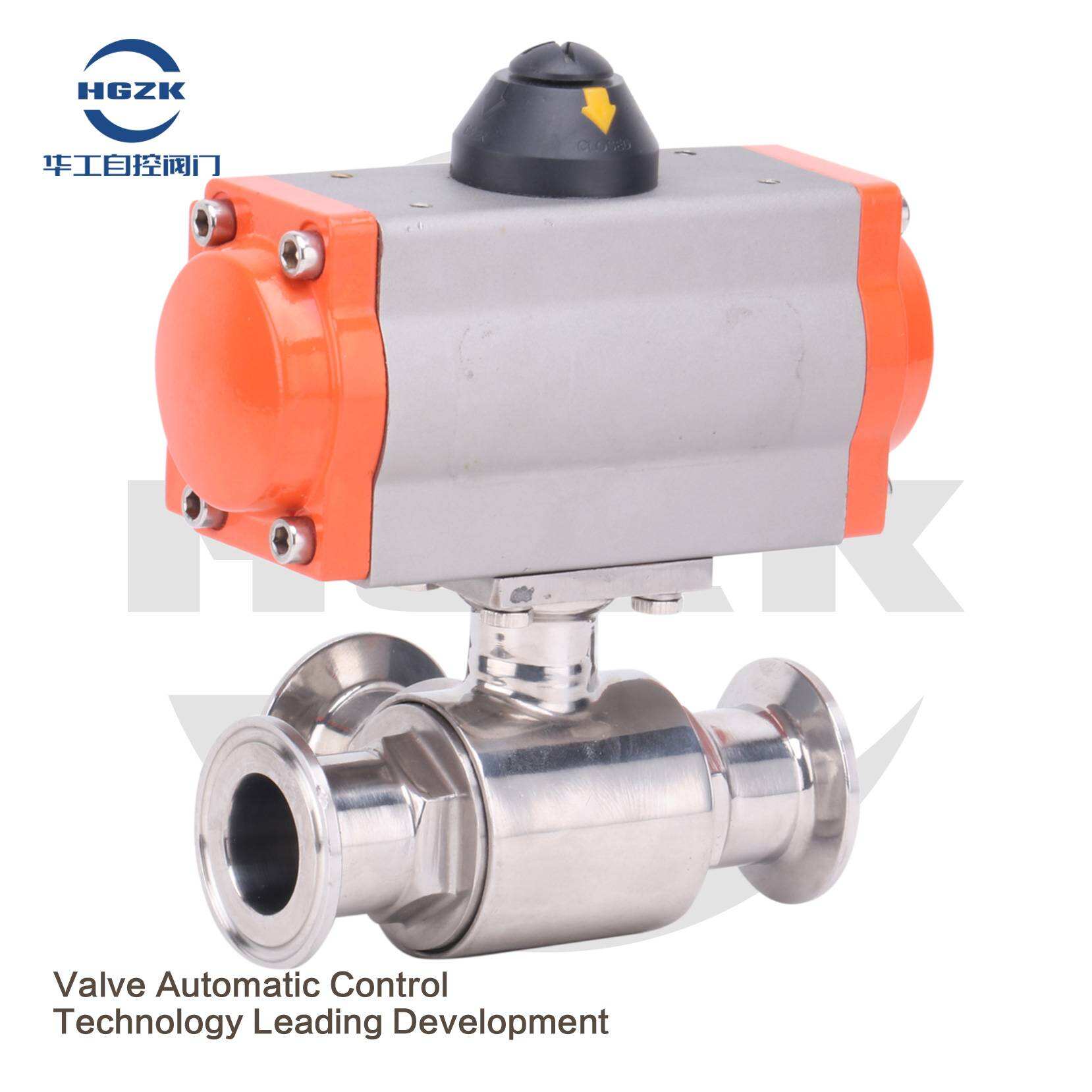 PQV-6PPG Sanitary Stainless Steel Pneumatic Three-Way Ball Valve