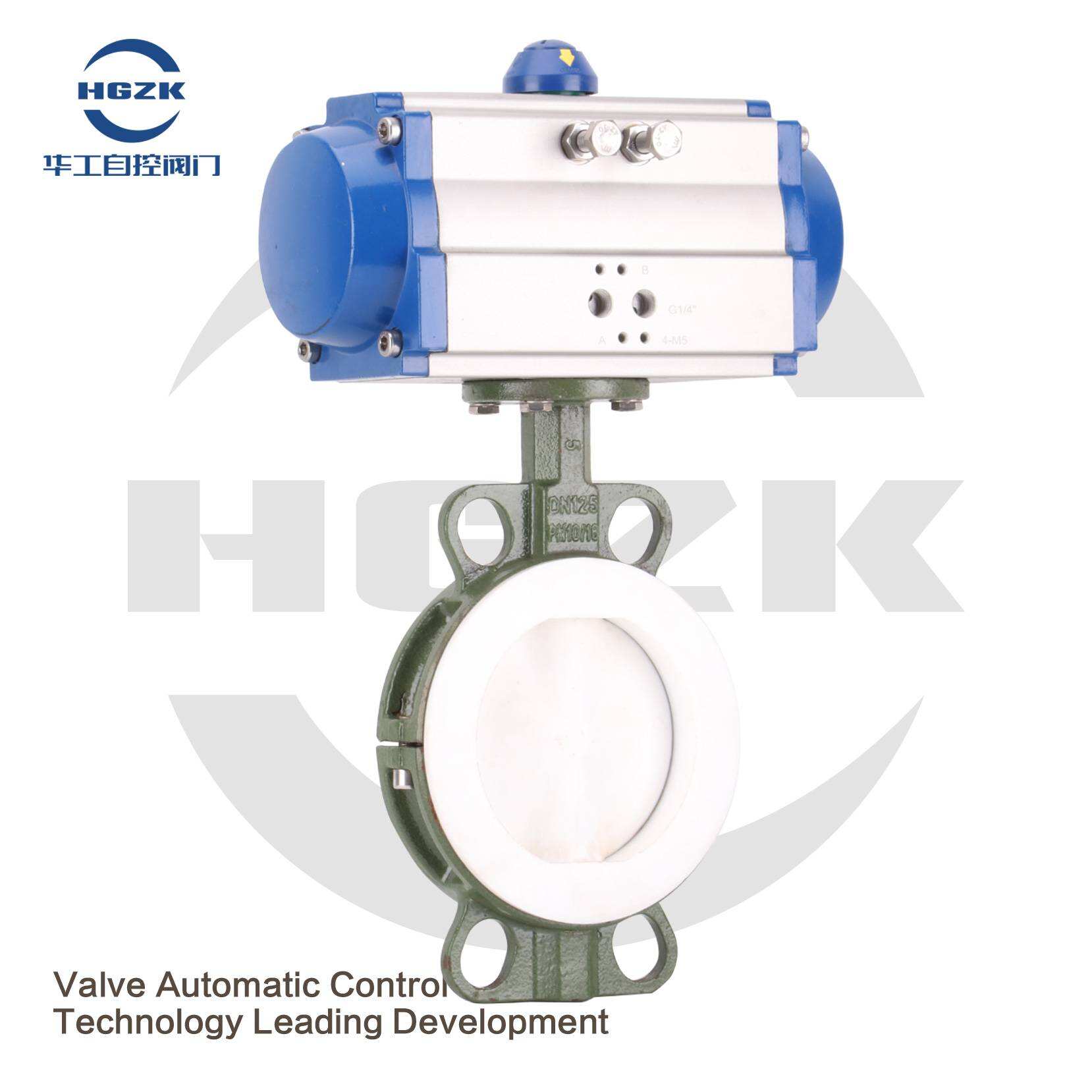 PDV-3QFF Pneumatic Fluorine Lined Butterfly Valve