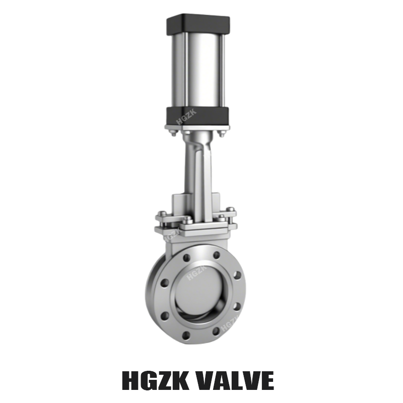 Pneumatic Flange Type Knife-shaped Gate Valve